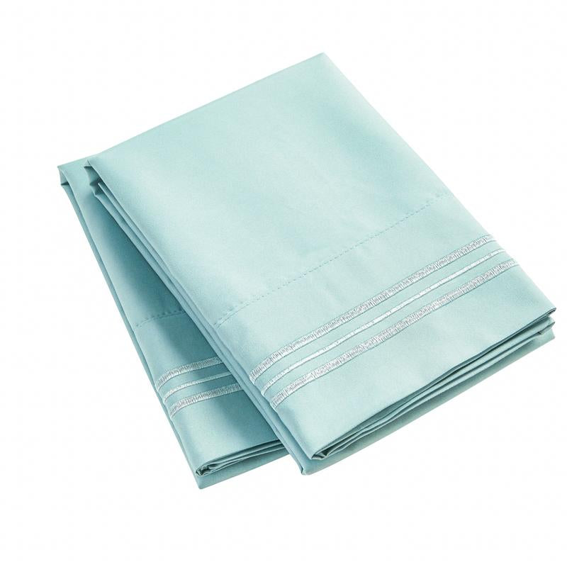 Mellanni Pillowcases, Set of 2, Iconic Collection Microfiber Pillow Covers - Hotel Luxury, Extra Soft, Cooling - Wrinkle, Fade, Stain Resistant