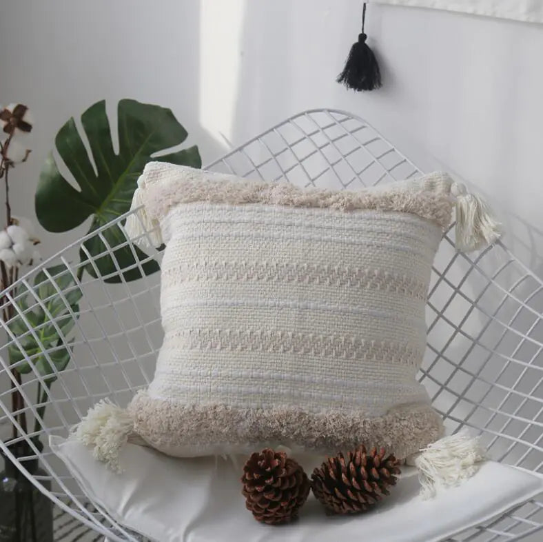 Frien Cushion Shell Canvas Tufted Throw Pillow