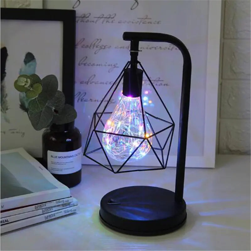 LED Iron Art Table Lamp for Home Decor and Christmas