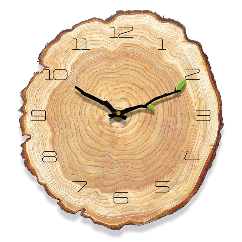 Wood Grain Clock, Annual Ring Silent Clock