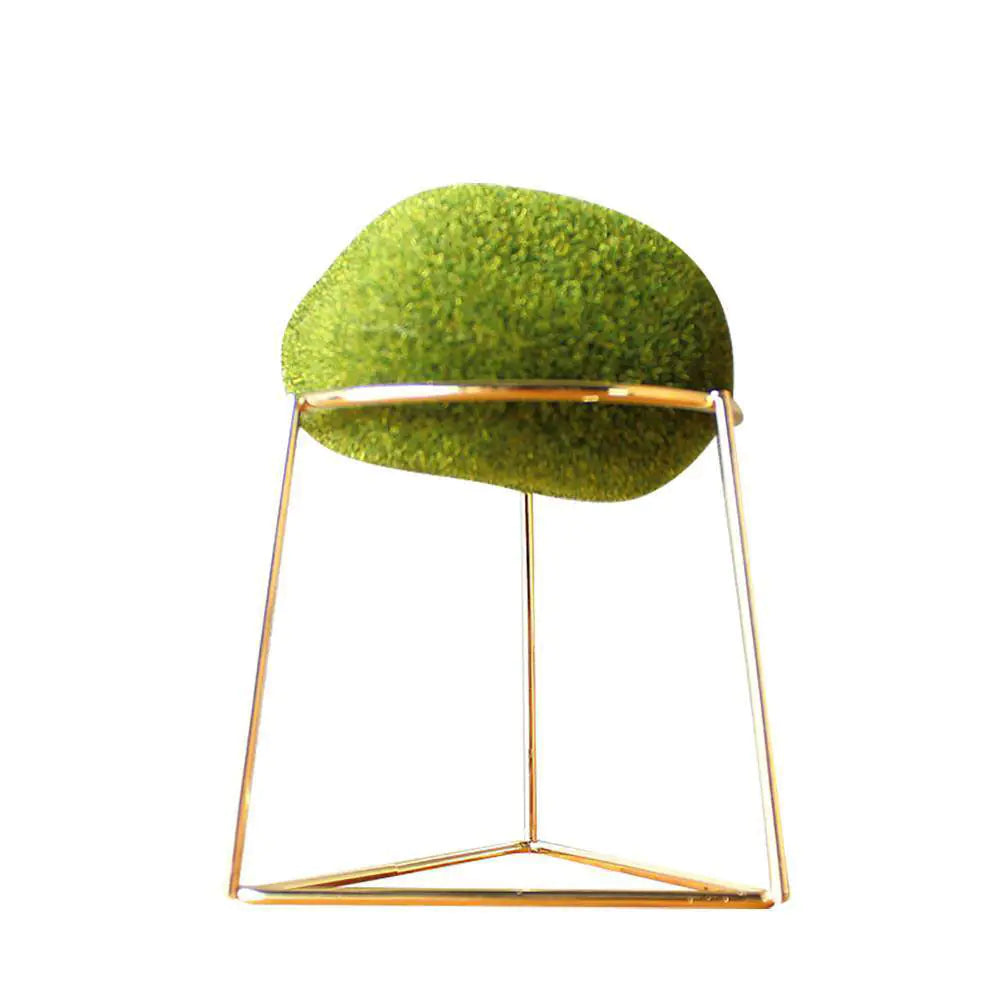 Geometric Ceramic Planter with Metal Stand for Home Decor