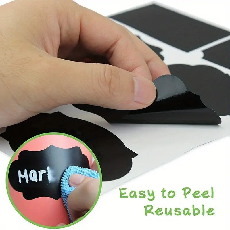 120pcs Erasable Chalkboard Labels with Pen for Jars