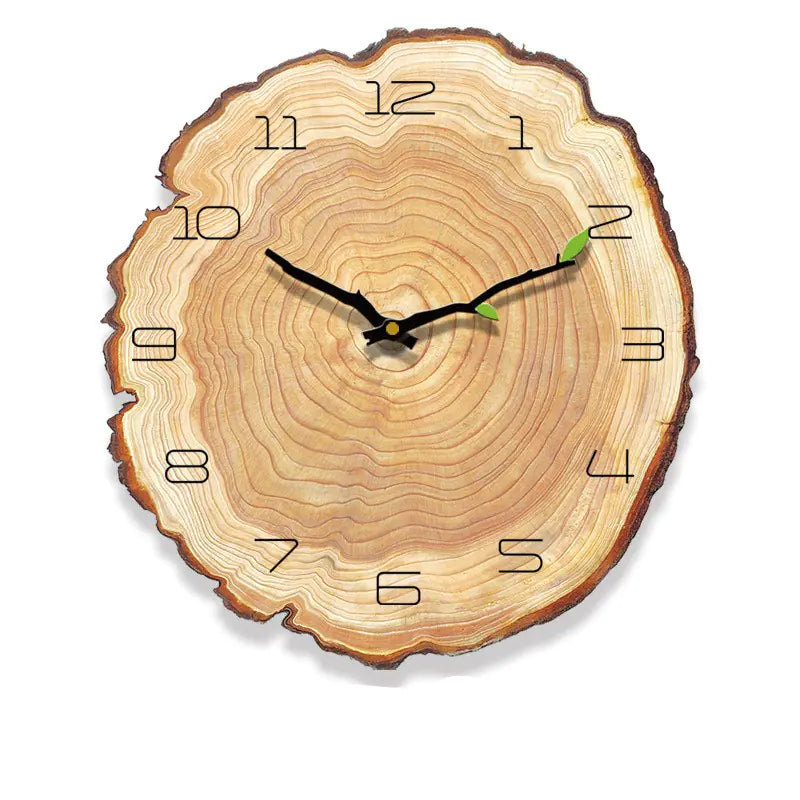 Wood Grain Clock, Annual Ring Silent Clock