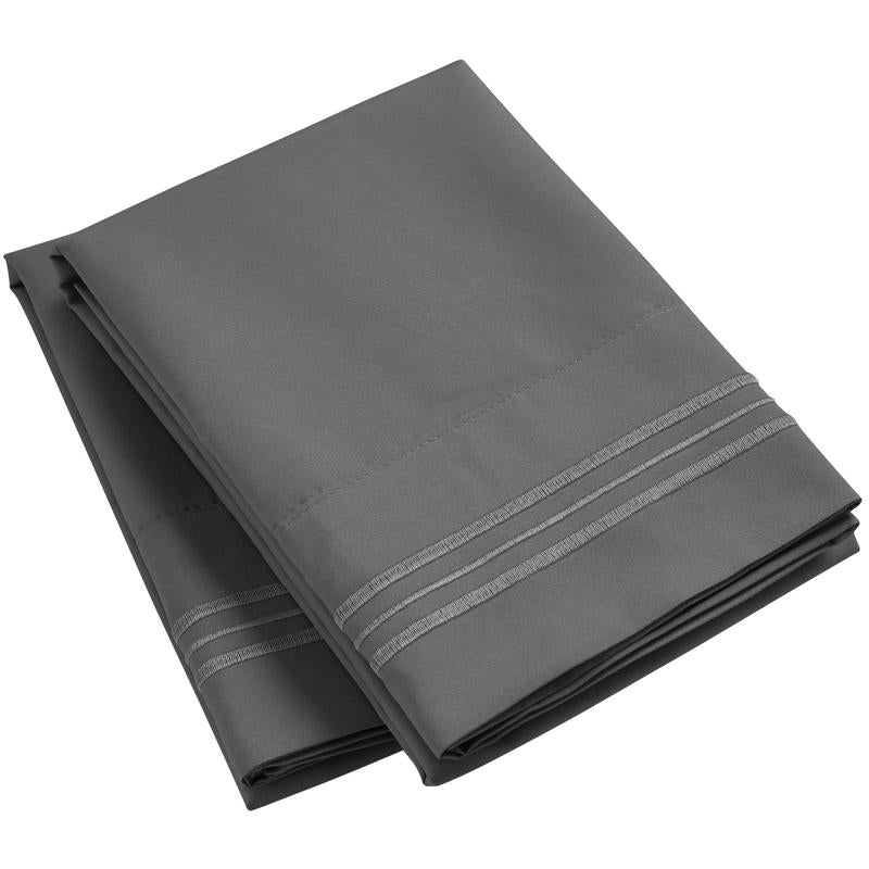 Mellanni Pillowcases, Set of 2, Iconic Collection Microfiber Pillow Covers - Hotel Luxury, Extra Soft, Cooling - Wrinkle, Fade, Stain Resistant