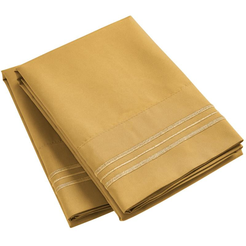 Mellanni Pillowcases, Set of 2, Iconic Collection Microfiber Pillow Covers - Hotel Luxury, Extra Soft, Cooling - Wrinkle, Fade, Stain Resistant