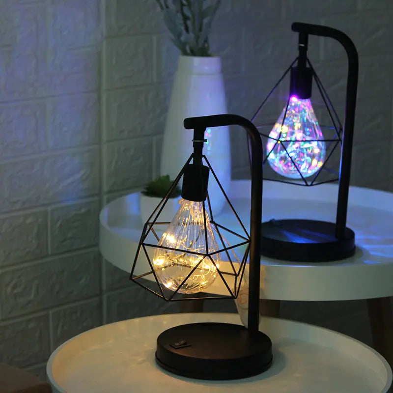 LED Iron Art Table Lamp for Home Decor and Christmas