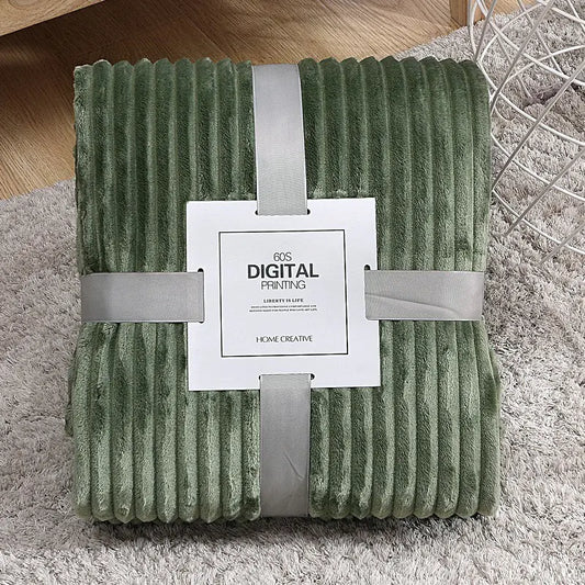Solid Color Thick Mink Fleece Yoga Blanket Gift