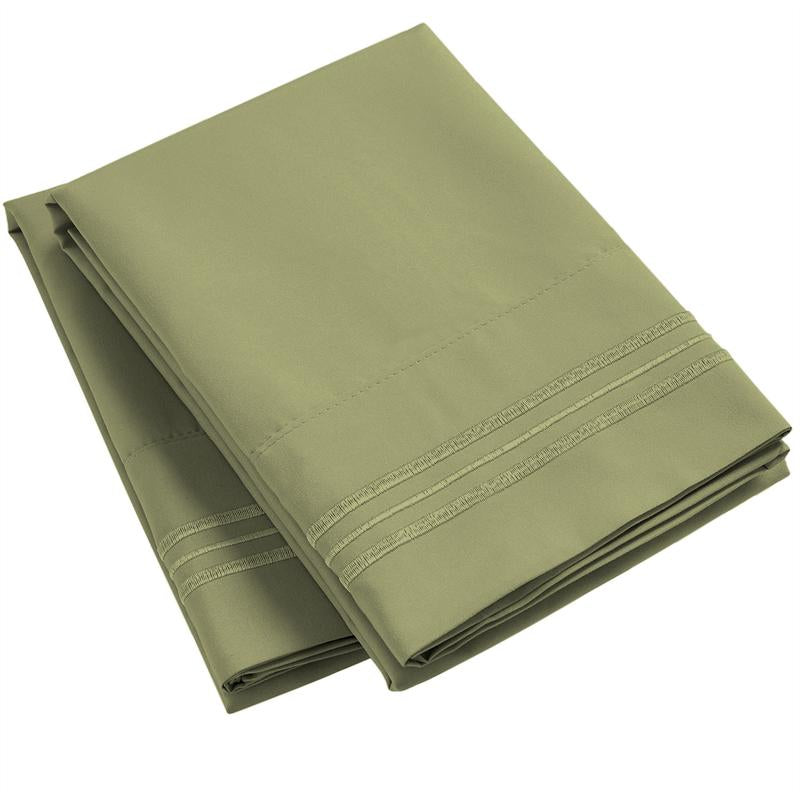 Mellanni Pillowcases, Set of 2, Iconic Collection Microfiber Pillow Covers - Hotel Luxury, Extra Soft, Cooling - Wrinkle, Fade, Stain Resistant