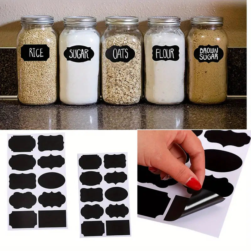 120pcs Erasable Chalkboard Labels with Pen for Jars