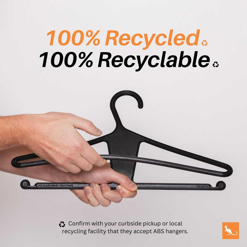 Kangaroo Hanger 100% Recycled - for Hanging Everything in Your Closet - Pants, Shirts, Suits, Dresses, Multifunction, Straps, Closet Organizer