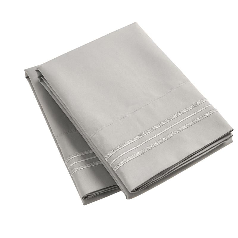 Mellanni Pillowcases, Set of 2, Iconic Collection Microfiber Pillow Covers - Hotel Luxury, Extra Soft, Cooling - Wrinkle, Fade, Stain Resistant