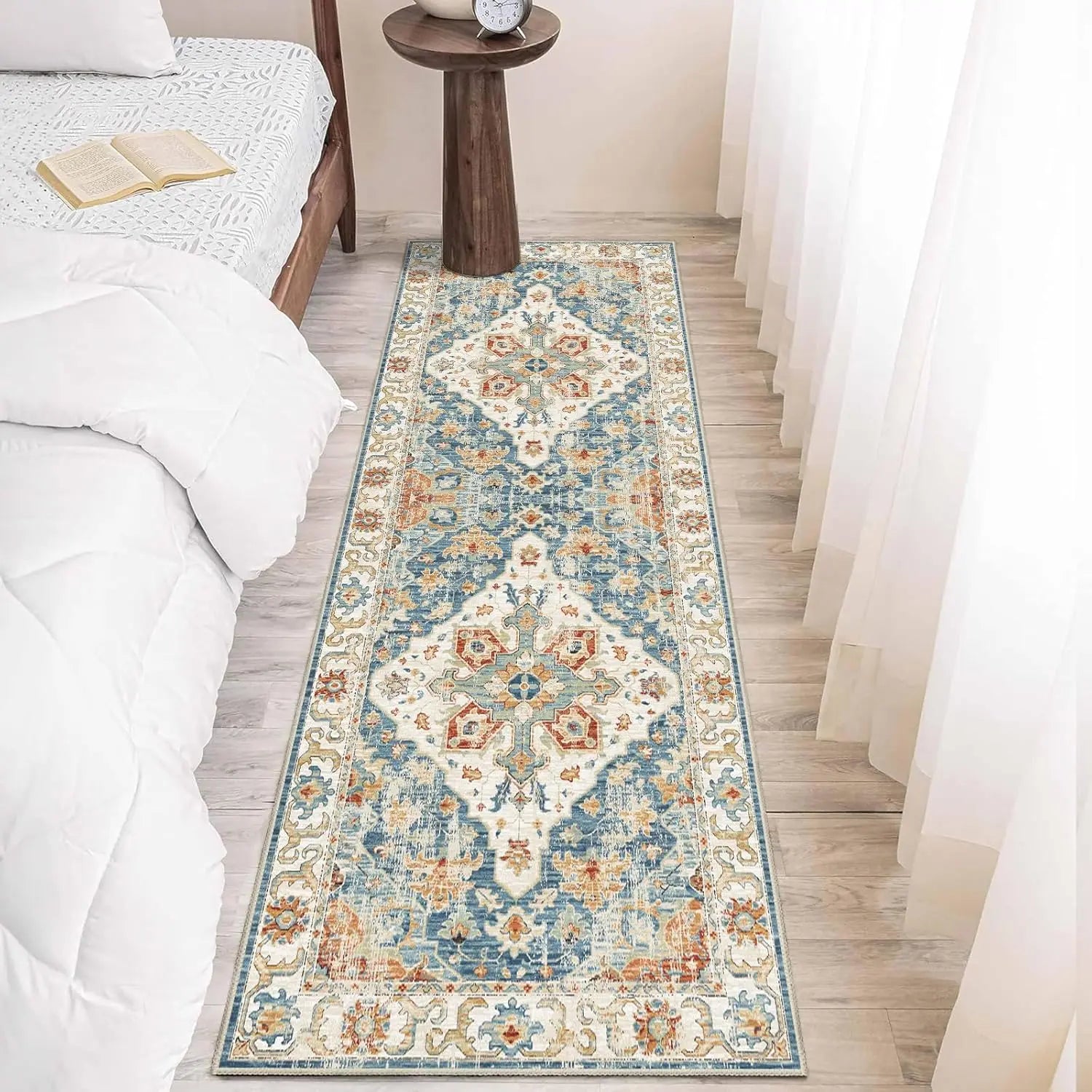 Runner Rugs Bohemian Kitchen Long Carpet Soft and Anti-Slip Living Room and Bedroom Entrance Floor Mat Home Decoration