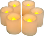 Battery Operated Flameless Votive Candles Small Bright Flickering LED Candle Lights for Wedding Party Table Centerpieces Halloween Christmas Decorations Batteries Incl Warm White 6 Pack