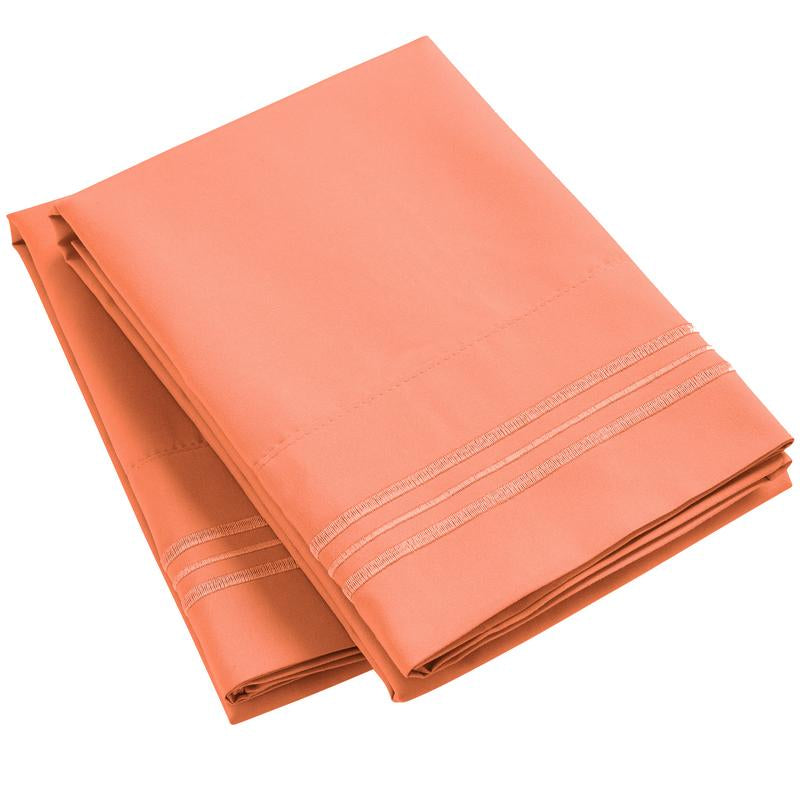 Mellanni Pillowcases, Set of 2, Iconic Collection Microfiber Pillow Covers - Hotel Luxury, Extra Soft, Cooling - Wrinkle, Fade, Stain Resistant