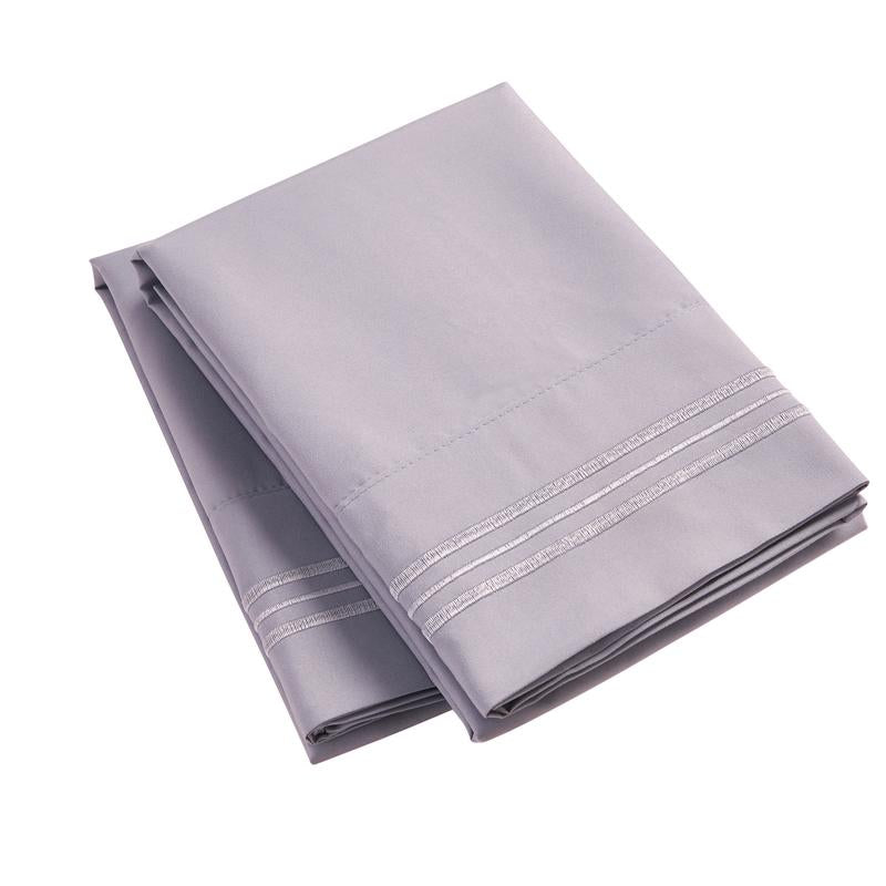 Mellanni Pillowcases, Set of 2, Iconic Collection Microfiber Pillow Covers - Hotel Luxury, Extra Soft, Cooling - Wrinkle, Fade, Stain Resistant