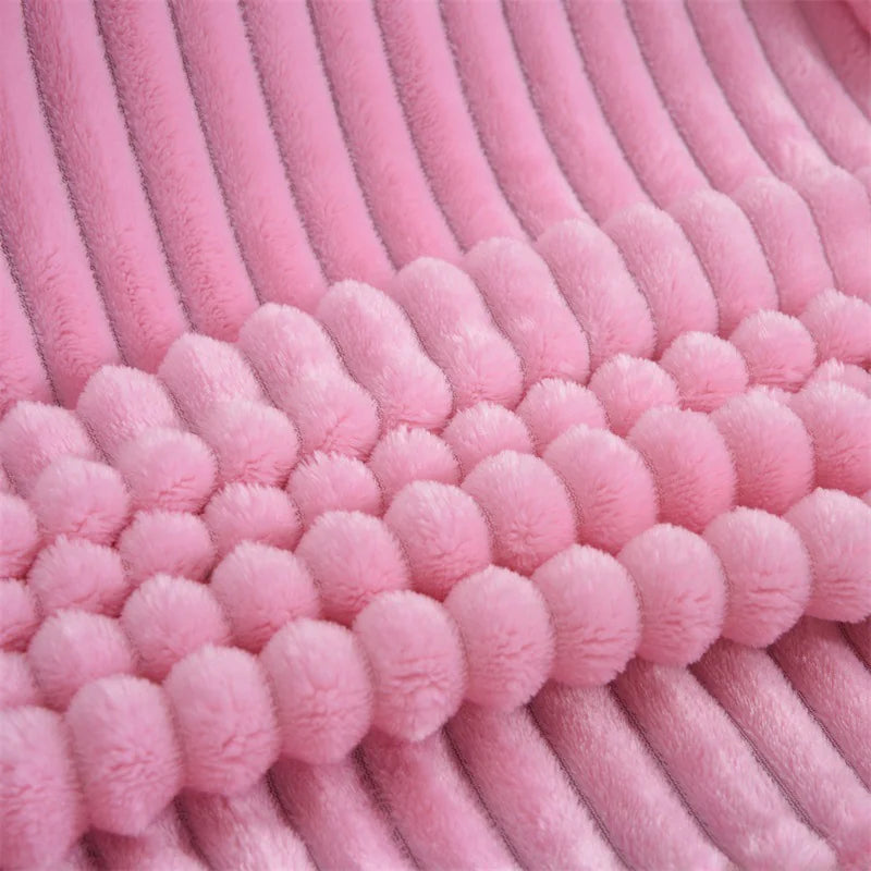 Solid Color Thick Mink Fleece Yoga Blanket Gift