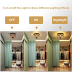 3 Lamp Woven Rattan Recessed Chandelier Lamp Fixture With Handmade Cage Lampshade For Bedroom, Kitchen, Hallway, Porch   Unavailable Platforms- Welfel