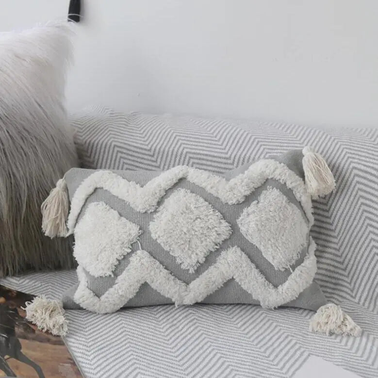Frien Cushion Shell Canvas Tufted Throw Pillow