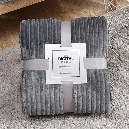 Solid Color Thick Mink Fleece Yoga Blanket Gift