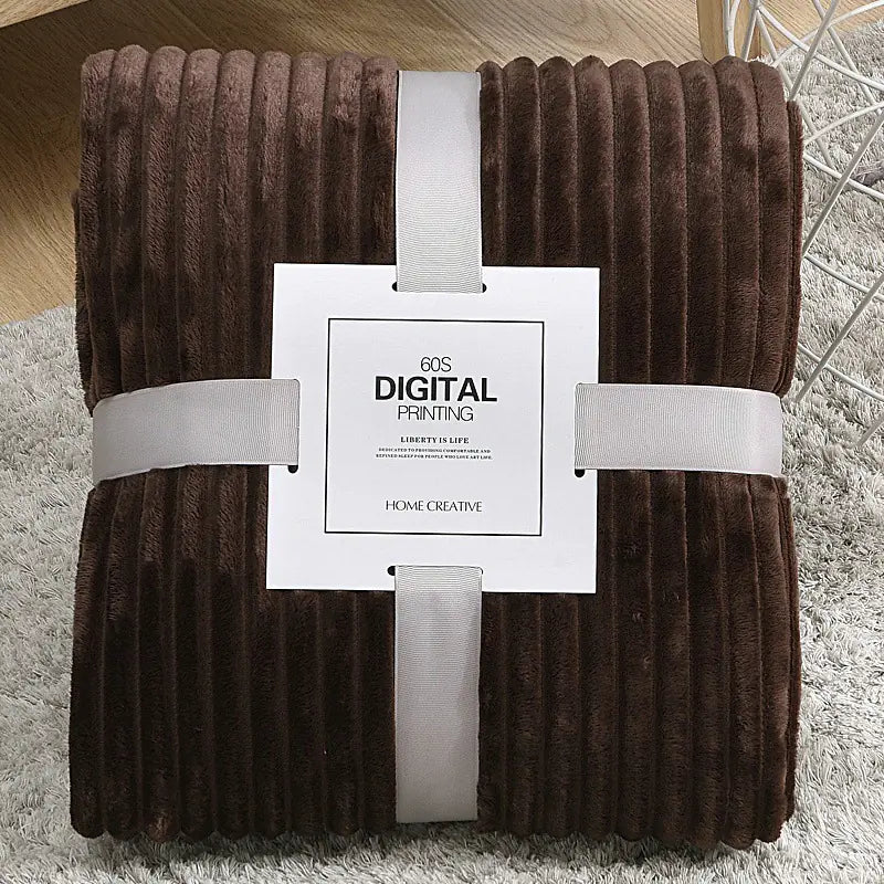 Solid Color Thick Mink Fleece Yoga Blanket Gift
