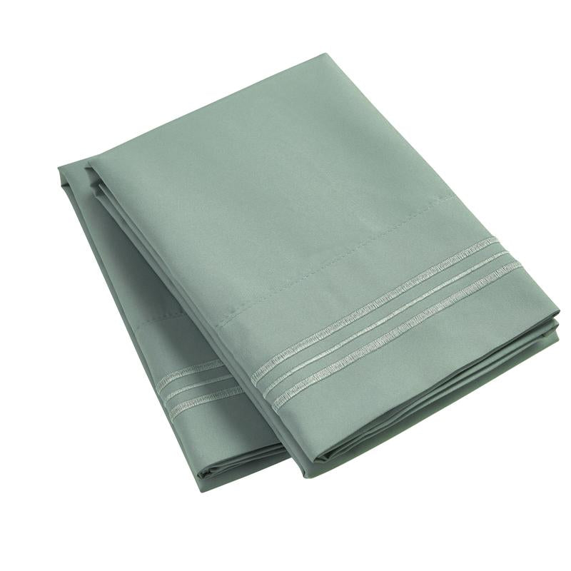 Mellanni Pillowcases, Set of 2, Iconic Collection Microfiber Pillow Covers - Hotel Luxury, Extra Soft, Cooling - Wrinkle, Fade, Stain Resistant