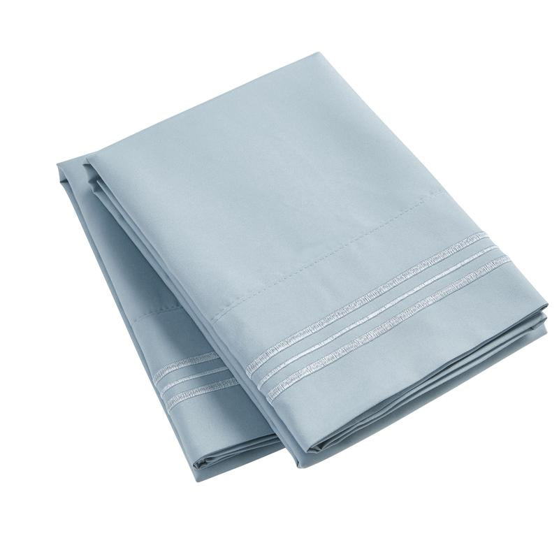 Mellanni Pillowcases, Set of 2, Iconic Collection Microfiber Pillow Covers - Hotel Luxury, Extra Soft, Cooling - Wrinkle, Fade, Stain Resistant
