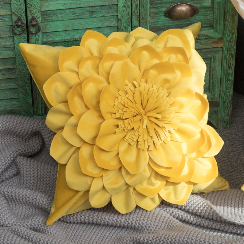 Peony Velvet Cushion – 3D Bloom Collection