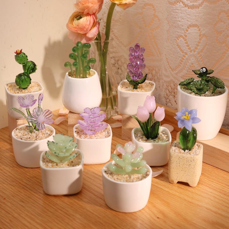 Crystal Botanical Sculptures – Handcrafted Glass Plants