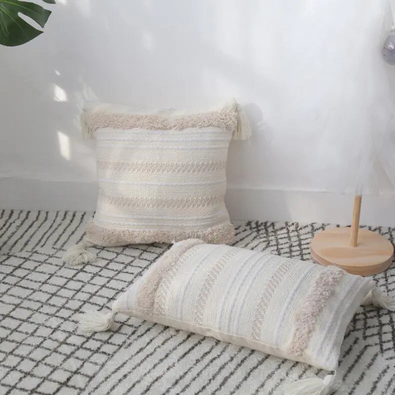 Frien Cushion Shell Canvas Tufted Throw Pillow