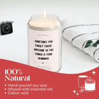 14oz Scented Candle Jar Pink Grapefruit Soy Candle with You are Awesome Message