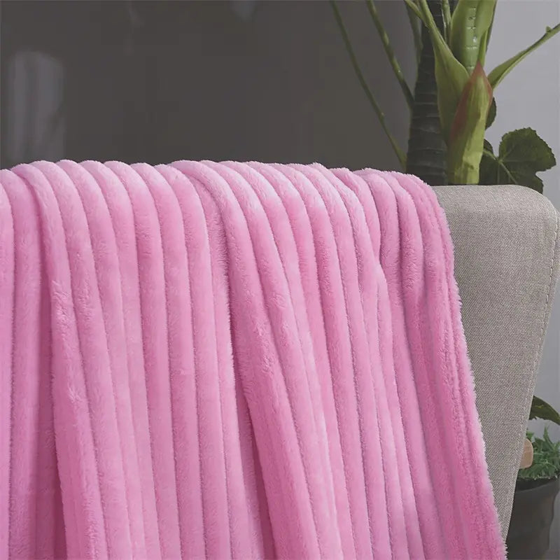 Solid Color Thick Mink Fleece Yoga Blanket Gift